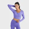 Lu Yoga align Slim Black Stirts Women Sexy Gym Gym Long Sleeve Crop Top Pads Fitness Pitness Eynice Comply Wear Girl Sportswear Lemon LL Jogger Lu Yoga-08 2024