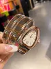 2024 Wysokiej jakości zegarek damski zegarek zegarek ze stali nierdzewnej Serpentynowy ruch kwarcowy ruch kwarcowy 32 mm kwarcowy ruch luksusowe kobiety