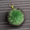 MPPM 100% Real Raccoon Fur Pompom Keychain Accessories Chain Mixed Colors Big Size Ball Bag 240223