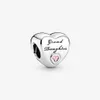 Nya ankomst Charms 100% 925 Sterling Silver Dad Heart Charm Fit Original European Charm Armband Smycken Tillbehör 230W