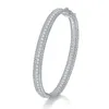 Designer Van cl-ap Fanjia bracelet trèfle à quatre feuilles plein diamant Moissanite femmes mode simple 925 argent sterling plaqué or 18 carats W1MH