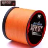 Linhas warknife 8 fios 100m 300m 500m 1000m 1500m 2000m Fluorescent Orange Multifilamet PE Pesia linha de pesca 6 lb 300 libras