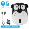 Mice RYRA Cute Animal Puppy Mouse Power Saving Mute USB Wireless Mouse 1200dpi Rechargeable Battery Mouse Computer Accessories