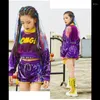 Stage Wear Trendy 3-piece Girl Jazz Dance Costume Children's Street Glitter