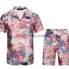 Mannen shirts ontwerper T-shirt set print Hawaii bloemen casual shirt en korte losse zijden shirt Tees Womens heren tshirt Sandy Beach shorts zomer shirt 815