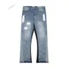 Designer Jeans Hommes Pantalons Mode Trou Splash Encre Graffiti Imprimer Tissu Lavé High Street Femmes Casual Plus Taille M-XXL