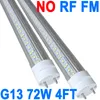 T8 T10 T12 4ft LED Light Tube - 72W 48 Inch Led Fluorescent Tube Replacement, 120W Equivalent, 7200 Lm, 6500K Cool White, Ballast Bypass, Two Pin G13 Base Cabinet crestech