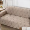 Chair Covers Ers 1/2/3/4 Seaters Plain Sofa Jacquard Elastic Seat All-Inclusive Washable Sliper Living Room Pets Kids Drop Delivery Dha8L