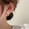 Stud Earrings Korean Simple Fashion Sweet Ring Bow Exquisite Life Preferred Women Jewelry 2024