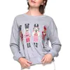 T-shirts Femmes Femmes S Lâche Sweat-shirt Personne de dessin animé Paillettes brodées Col rond Pulls à manches longues Automne Hiver Tops décontractés