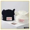 Brim Hats Ball Hooded Loverboy Ear Knit Double-Layer Autumn Winter Warm Pig Woolen Nisch Design Hip-Hop Cold 240229