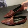 Sandali da donna estivi Scarpe da donna Appartamenti stile coreano Mary Janes Punta a punta Festa femminile Scivoli di lusso Appartamenti 240219