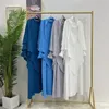 Vêtements ethniques 16 couleurs 2 pièces Abaya Set EID Ramadan Robes longues correspondant couche Jazz crêpe Khimar vente en gros robe de prière femmes musulmanes