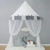 Baby Mosquito Net Bed Canopy Play Tent For Children barn Spela hus taksäng gardin för sovrum flicka prinsessan dekoration rum 240228