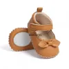 Babyschoenen Lente Herfst Nieuwe Peuter Schoenen Pasgeboren Baby Meisje Strik Prinses Schattig Pu Casual Antislip Rubberen Zolen 0-18MH24229