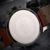 Relojes Reloj de cuarzo con caja grande de 52 mm para hombres Relojes de pulsera elegantes para hombres Pantallas de hora dual a prueba de agua Reloj militar masculino Reloj masculino