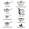 Köksredskap sätter T-Fal Cook Strain Stainless Steel Set 14 Piece Diskmaskin Safe Jogo de Panelas