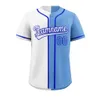 Baseball Custom Jerseys Split Jersey Button Down Shirt Sports Personalized Printed Name Number For MenWomenKid 240228