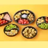 Sortez des conteneurs 10 PC Boîte à lunch pour les enfants Round Rangement avec DoudS Grid Food Lunchbox