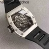 Zf Swiss Factory Watch Richarsmilles Tourbillon Automatic Movement Watches Luxury Movement Ceramic Dial Rubber Strap Date Wristwatch Rm6