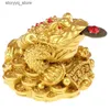 Inny wystrój domu Feng Shui Toad Money Lucky Wealth Chinese Golden Frog Toad Mones Home and Office Decoration Lucky Gift Dekoracja K240229
