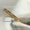 Designer Van cl-ap V Gold High Edition Fanjia Kaléidoscope Bracelet étroit pour femmes plaqué épais 18K Rose Full Diamond Clover GA7I