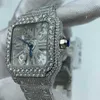 Tester hochwertig anpassen, vereisere VVS Moissanit Diamond Hip-Hop Elektrizitätskelett Uhr