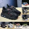 Wholesale Italy Designer Casual Shoes Chain Reaction Luxury Womens Mens Rubber Platform Reflective Suede Trainer White Blue Red Height Triple Black Sneakers