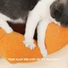 Tapis Lit pour Chat Orange Super Doux Tapis de nid pour Chat pour Animaux de Compagnie en Peluche canapés-lits pour Animaux de Compagnie détachable nid de Chat Domestique Mignon Tapis de Couchage pour Animaux de Compagnie Confortable