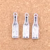 150pcs Antique Silver Bronze Plated beer bottle Charms Pendant DIY Necklace Bracelet Bangle Findings 24 6mm198H