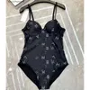 Diseñador de moda de verano Marca de gama alta A CH Traje de baño para mujer de alta calidad Traje de baño de una pieza Traje de baño negro Correa de bikini Adelgazante Sun Beach Bikini de lujo sexy''gg''7KFS