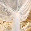 Luxury Princess Four Corner Post Bed Cardin Canopy Netting Mosquito Net Bedding L Polyester White 240228