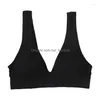 Yoga Outfit Womens Push Up Sports Bra Top Shockproof Fitness Gym Deep V Padded Bralette Seamless Workout Crop Tops Drop Delivery Out Dhfkm