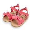 First Walkers Summer Baby Sandals Boy Girl Shoes Solid Anti-slip Soft Newborns Bow Classic Infant CribH24229