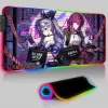 Almofadas Honkai Star Rail Kafka Backlight Pad Laptop Kawaii Mouse Pad Grande Anime Girl Gaming Keyboard Mousepad Acessórios para PC Tapete de mesa