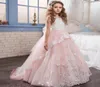 Girl039s Dresses Flower Girl For Wedding Butterfly Princess Tutu Lace Appliqued Up Vintage First Communion DressGirl039S4885349