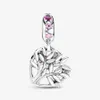Nova chegada 100% 925 prata esterlina rosa coração família árvore balançar charme caber original europeu charme pulseira moda jóias 249y