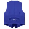 Gilet da uomo in poliestere rayon blu royal da uomo d'affari formale rosso nero kaki giacca slim con scollo a V gilet gilet drop 240228