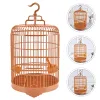 Nests Bird Cage Hanging Bird Cage, Round Birdcages House Bird Carrier with Hook and Feeder for Small Birds Parrot Travel Bird Cages