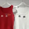 夏のクイック乾燥タンクの女性の手紙jcquardベストuネックニットトップラグジュアリースポーツTシャツ