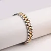 10mm Stainless Steel Crown Pattern Chain Fashion Men's and Women's Bracelet