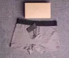 Mänboxare underkläder lyxig klassisk bokstav bekväm andningsbar bomull underbyxor en låda