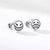 Stud Oorbellen Cosplay Sieraden Accessoires Titanium Staal Voor Vrouwen Mannen Karakter Ace Dissymmetrie Gezicht Oorbel Mode