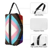 Borse per cosmetici Borsa da toilette personalizzata LGBT Progress Pride Flag per donne Organizzatore di trucco gay Custodia per kit Dopp per bellezza da donna