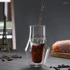 Бокалы для вина с двойными стенками, стеклянная чашка с одной губой, изолированные кружки для напитков, кафе, кофе, чай, виски, коктейли