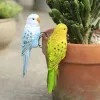 Sculture decorazioni per pappagalli in stile pastorale in resina pappagallo decorazione giardino uccello tropicale giardino da giardino pianta in vaso