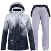 Sets 30 Men & Women Ski Suit Set Snowboarding Clothing Ice Snow Costume Winter Outdoor Sports Outfit Waterproof Wear Jackets+Pants