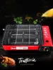 Portable BBQ Spis Grill Folding Charcoal utomhus rostfritt stål camping matlagning picknick grillverktyg 240223