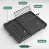 Kitchen Storage Bowl Holder Countertop Drying Rack With Drainboard Dish Partition Glass Tray Tableware Organizer