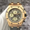 Relógio de pulso automático Relógio funcional AP Relógio de pulso Epic Royal Oak Offshore Series 26470OR Relógio masculino 18K ouro rosa data temporizador 42 mm Relógio mecânico automático Warr